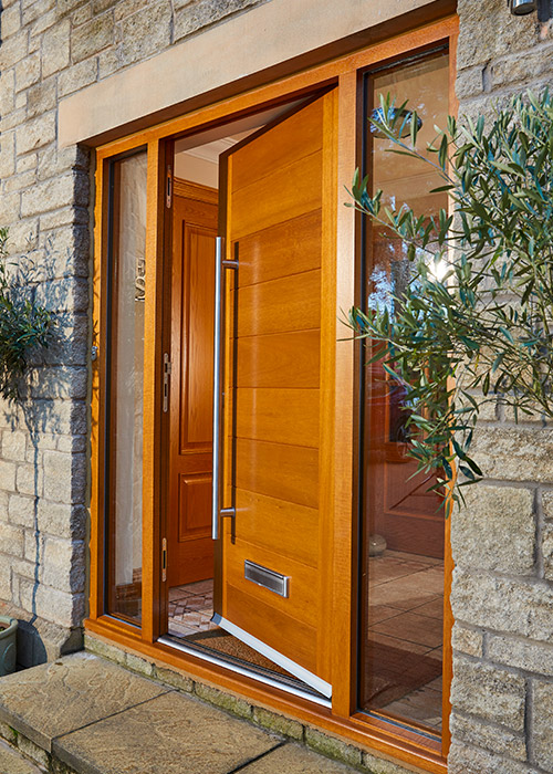 Modern external timber door